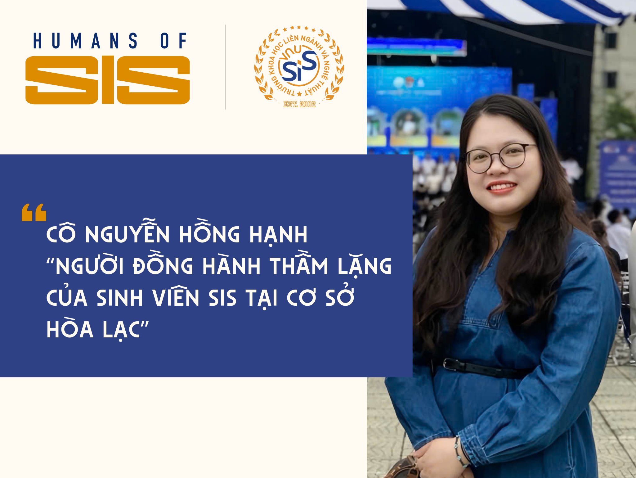 Humans of SIS số 8: Cô Nguyễn Hồng Hạnh – Người đồng hành thầm lặng của sinh viên SIS tại Cơ sở Hòa Lạc